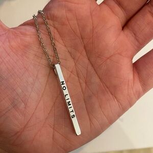 Sterling silver “no limits” necklace